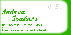 andrea szakats business card