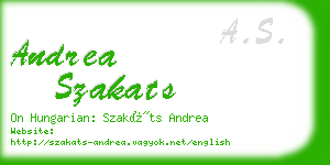 andrea szakats business card